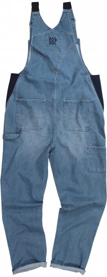 JP1880 Dungarees Denim Adjustable Straps Blue - Kavbojke & hlače - Moške Kavbojke in Hlače za Močnejše Postave