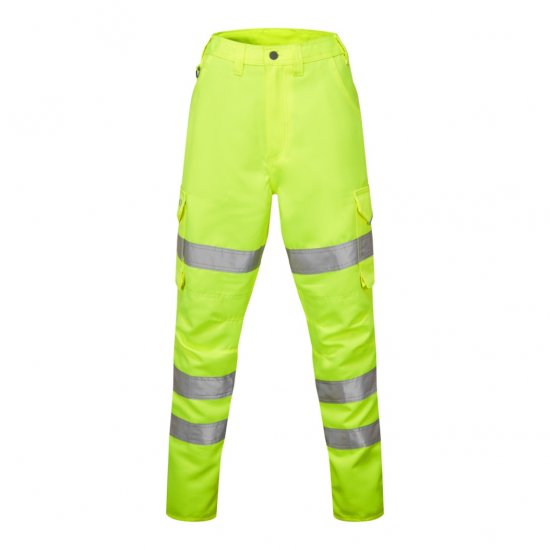 Leo Pennymoor EcoViz Women's Poly/Cotton Cargo Trousers Yellow - Delovne Obleke - 
