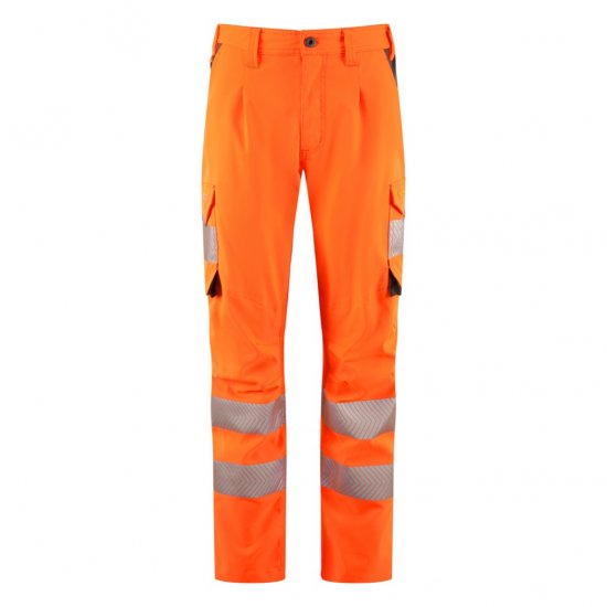 Leo Beckamoor Leo EcoViz Womens Stretch Cargo Trousers Orange - Delovne Obleke - 