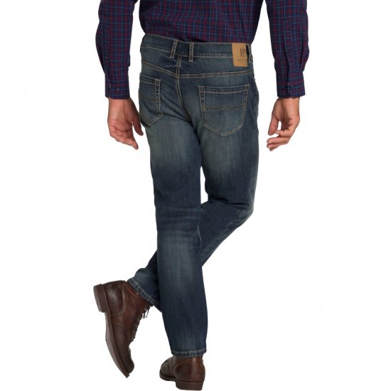JP1880 Jeans Straight Fit Super Stretch Denim Used Blue - Kavbojke & hlače - Moške Kavbojke in Hlače za Močnejše Postave