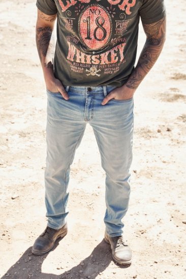 JP1880 Jeans Regular Fit 5-Pocket Bleached Denim - Vsa oblačila - Oblačila za Močnejše