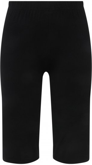 Ulla Popken Stretch Knit Bike Shorts Black - Kavbojke & Hlače v Velikih Številkah – Plus Size - 