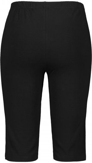 Ulla Popken Stretch Knit Bike Shorts Black - Kavbojke & Hlače v Velikih Številkah – Plus Size - 