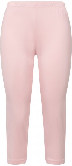 Ulla Popken Basic Stretch Knit Capris Pink - Kavbojke & Hlače v Velikih Številkah – Plus Size - 