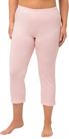 Ulla Popken Basic Stretch Knit Capris Pink - Kavbojke & Hlače v Velikih Številkah – Plus Size - 