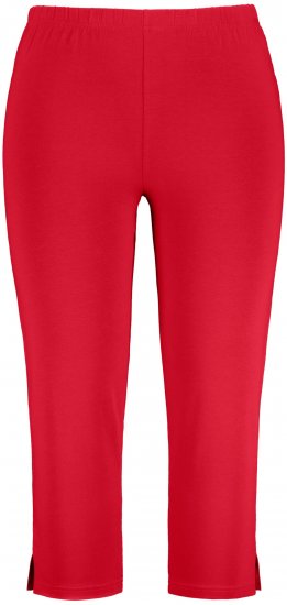 Ulla Popken Basic Stretch Knit Capris Red - Kavbojke & Hlače v Velikih Številkah – Plus Size - 