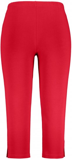 Ulla Popken Basic Stretch Knit Capris Red - Kavbojke & Hlače v Velikih Številkah – Plus Size - 