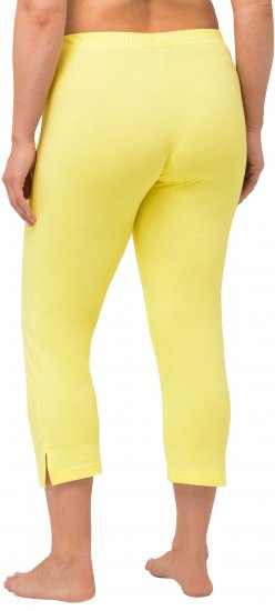Ulla Popken Basic Stretch Knit Capris Yellow - Kavbojke & Hlače v Velikih Številkah – Plus Size - 