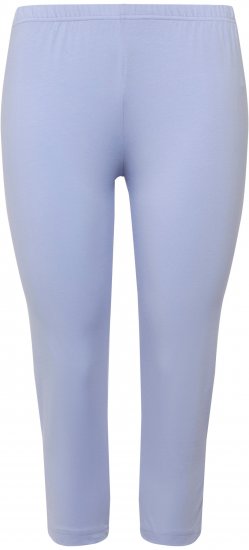 Ulla Popken Basic Stretch Knit Capris Blue - Kavbojke & Hlače v Velikih Številkah – Plus Size - 