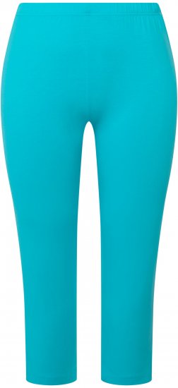 Ulla Popken Basic Stretch Knit Capris Blue - Kavbojke & Hlače v Velikih Številkah – Plus Size - 