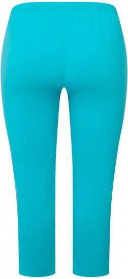 Ulla Popken Basic Stretch Knit Capris Blue - Kavbojke & Hlače v Velikih Številkah – Plus Size - 