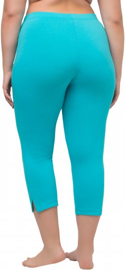 Ulla Popken Basic Stretch Knit Capris Blue - Kavbojke & Hlače v Velikih Številkah – Plus Size - 