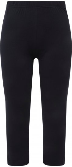 Ulla Popken Basic Stretch Knit Capris Navy - Kavbojke & Hlače v Velikih Številkah – Plus Size - 