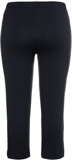 Ulla Popken Basic Stretch Knit Capris Navy - Kavbojke & Hlače v Velikih Številkah – Plus Size - 