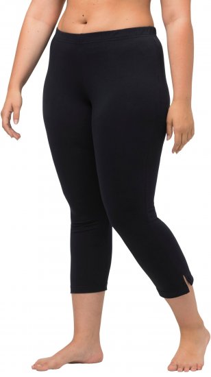 Ulla Popken Basic Stretch Knit Capris Navy - Kavbojke & Hlače v Velikih Številkah – Plus Size - 