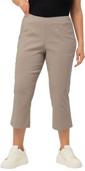 Ulla Popken Stretch Basic Bengaline Capri Pants Orange - Kavbojke & Hlače v Velikih Številkah – Plus Size - 