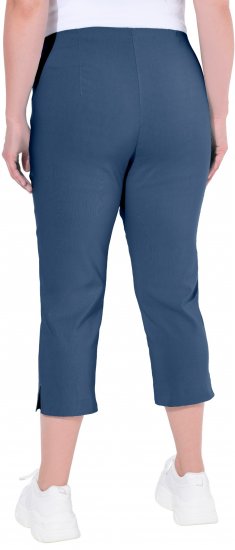 Ulla Popken Stretch Basic Bengaline Capri Pants Denim Blue - Kavbojke & Hlače v Velikih Številkah – Plus Size - 