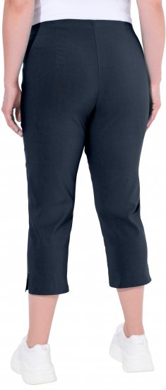 Ulla Popken Stretch Basic Bengaline Capri Pants Navy Blue - Kavbojke & Hlače v Velikih Številkah – Plus Size - 
