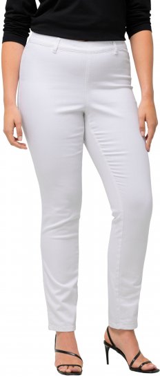 Ulla Popken Sienna Stretch Twill Jeggings Snow White - Kavbojke & Hlače v Velikih Številkah – Plus Size - 