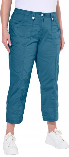 Ulla Popken Roll Tab Hem Stretch Cargo Pants Blue - Kavbojke & Hlače v Velikih Številkah – Plus Size - 