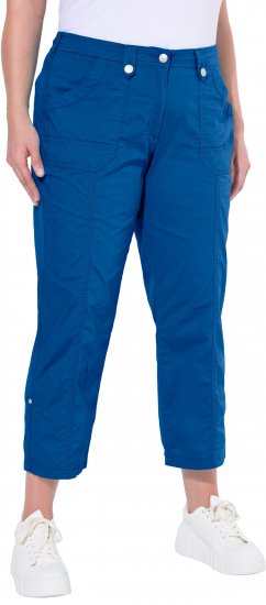 Ulla Popken Roll Tab Hem Stretch Cargo Pants Blue - Kavbojke & Hlače v Velikih Številkah – Plus Size - 