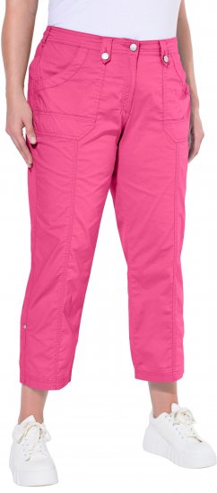 Ulla Popken Roll Tab Hem Stretch Cargo Pants Pink - Kavbojke & Hlače v Velikih Številkah – Plus Size - 