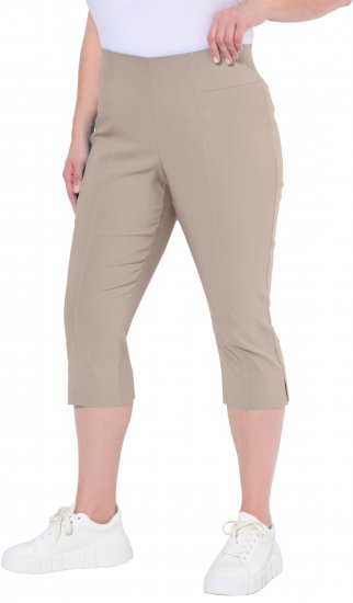 Ulla Popken Bengaline Elastic Waist Stretch Capri Pants Orange - Kavbojke & Hlače v Velikih Številkah – Plus Size - 
