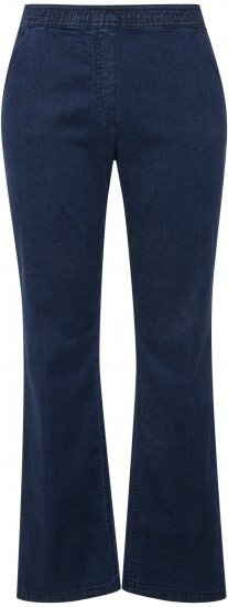 Ulla Popken Straight Leg Elastic Waist Mandy Fit Stretch Jeans Denim Blue - Kavbojke & Hlače v Velikih Številkah – Plus Size - 