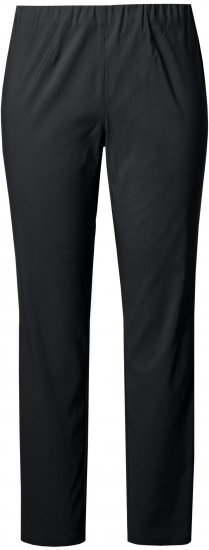 Ulla Popken Bengaline Slim Leg Sienna Fit Elastic Waist Pants Black - Kavbojke & Hlače v Velikih Številkah – Plus Size - 