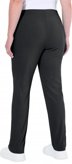 Ulla Popken Bengaline Slim Leg Sienna Fit Elastic Waist Pants Black - Kavbojke & Hlače v Velikih Številkah – Plus Size - 