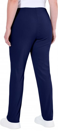 Ulla Popken Bengaline Slim Leg Sienna Fit Elastic Waist Pants Blue - Kavbojke & Hlače v Velikih Številkah – Plus Size - 