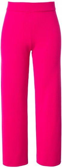 Ulla Popken Fine Sweater Knit Wide Leg Pants Red - Kavbojke & Hlače v Velikih Številkah – Plus Size - 