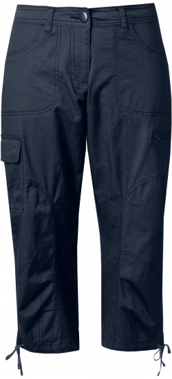 Ulla Popken Stretch Cotton Cargo Crop Pants Navy - Kavbojke & Hlače v Velikih Številkah – Plus Size - 