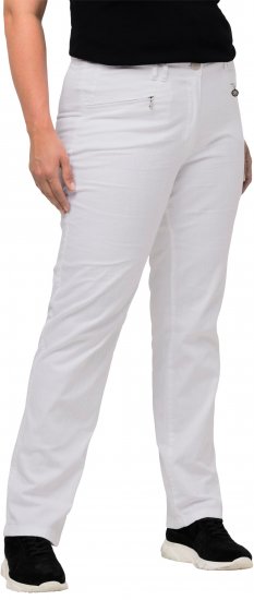 Ulla Popken Summer Pants Mony Snow White - Kavbojke & Hlače v Velikih Številkah – Plus Size - 
