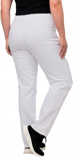 Ulla Popken Summer Pants Mony Snow White - Kavbojke & Hlače v Velikih Številkah – Plus Size - 