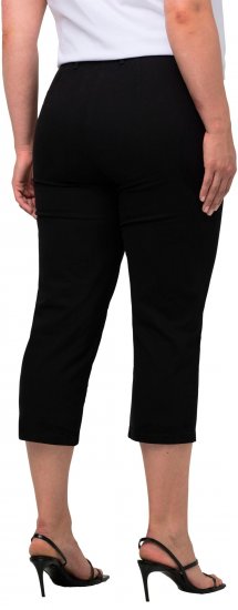 Ulla Popken Mony Stretch Capri Pants Black - Kavbojke & Hlače v Velikih Številkah – Plus Size - 