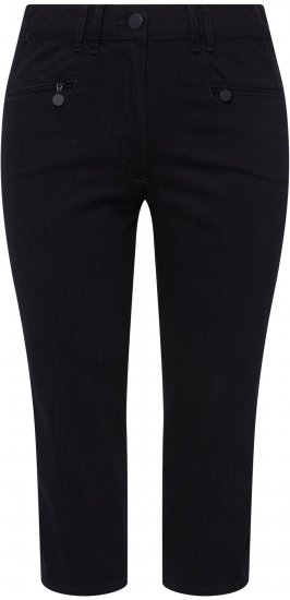 Ulla Popken Mony Stretch Capri Pants Navy - Kavbojke & Hlače v Velikih Številkah – Plus Size - 