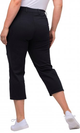 Ulla Popken Mony Stretch Capri Pants Navy - Kavbojke & Hlače v Velikih Številkah – Plus Size - 