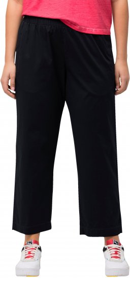 Ulla Popken Wide Leg Ruby Fit Stretch Chino Pants Dark Teal - Kavbojke & Hlače v Velikih Številkah – Plus Size - 