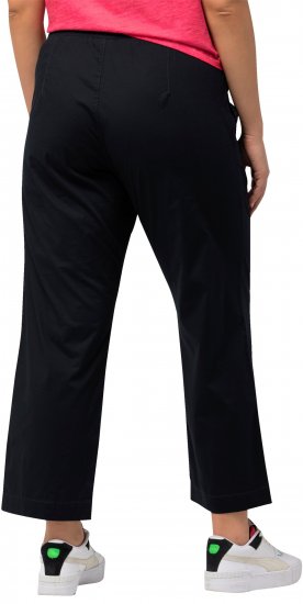 Ulla Popken Wide Leg Ruby Fit Stretch Chino Pants Dark Teal - Kavbojke & Hlače v Velikih Številkah – Plus Size - 