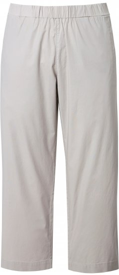 Ulla Popken Wide Leg Ruby Fit Stretch Chino Pants Pebble - Kavbojke & Hlače v Velikih Številkah – Plus Size - 