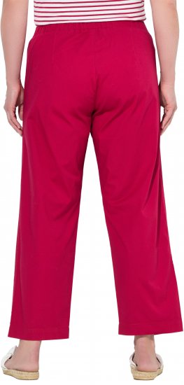 Ulla Popken Wide Leg Ruby Fit Stretch Chino Pants Salsa - Kavbojke & Hlače v Velikih Številkah – Plus Size - 