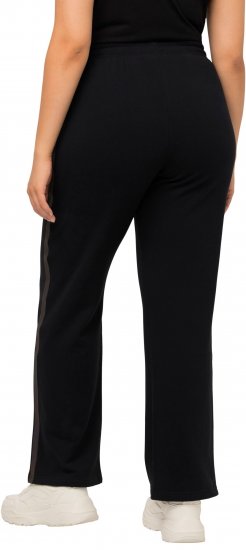 Ulla Popken Holo Detail Sweatpants Black - Kavbojke & Hlače v Velikih Številkah – Plus Size - 