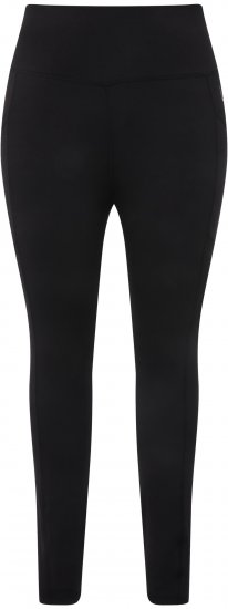 Ulla Popken High Waist Quick Dry Recycled Stretch Leggings Black - Kavbojke & Hlače v Velikih Številkah – Plus Size - 