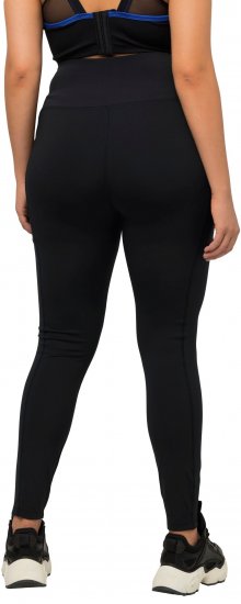 Ulla Popken High Waist Quick Dry Recycled Stretch Leggings Black - Kavbojke & Hlače v Velikih Številkah – Plus Size - 