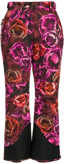 Ulla Popken Hyprar Rose Print Fully Lined Ski Pants Orange - Kavbojke & Hlače v Velikih Številkah – Plus Size - 