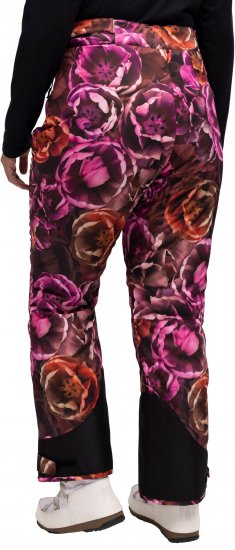 Ulla Popken Hyprar Rose Print Fully Lined Ski Pants Orange - Kavbojke & Hlače v Velikih Številkah – Plus Size - 
