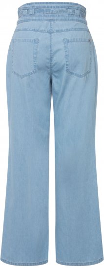 Ulla Popken Soft Denim Wide Leg Jeans Blue Denim - Kavbojke & Hlače v Velikih Številkah – Plus Size - 
