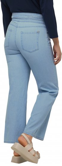 Ulla Popken Soft Denim Wide Leg Jeans Blue Denim - Kavbojke & Hlače v Velikih Številkah – Plus Size - 