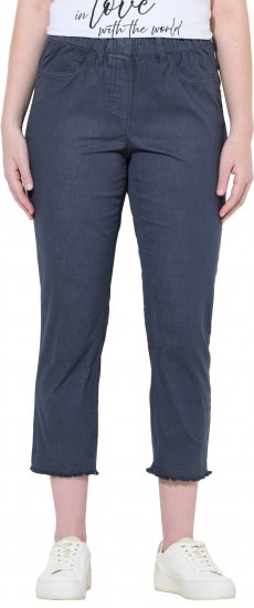 Ulla Popken Stretch Blend Bengaline Pants Navy - Kavbojke & Hlače v Velikih Številkah – Plus Size - 